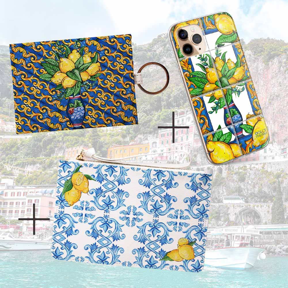 Amalfi Coast Traveler Pack - Traditional Handpainted Positano Lemon  Maiolica Tile Design – DOLCE ITALIANA