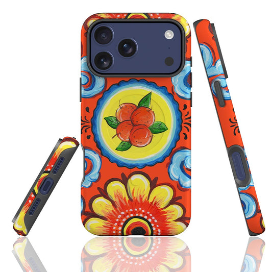 Beautiful orange Italian style phone case