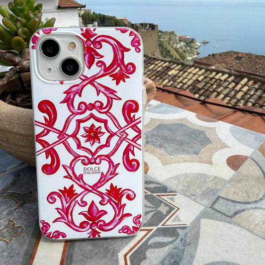 Majolica Rosso Ceramic Tile Phone Case DOLCE ITALIANA