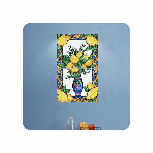 Positano Lemon Flower Bouquet Handpainted Italian Wall Art Canvas