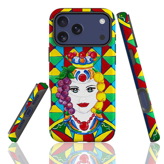 Testa Di Moro phone case with bright Sicilian design