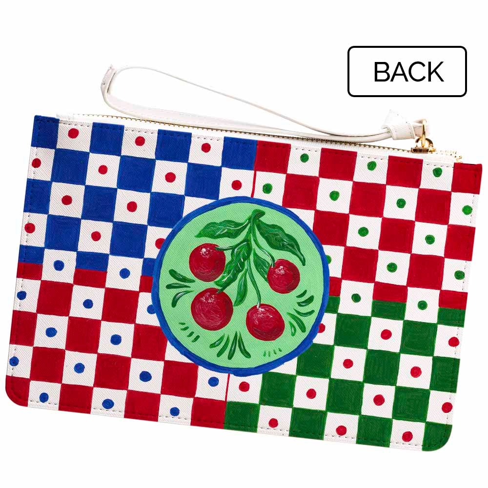 Sicily Carretto pattern cherry bag back