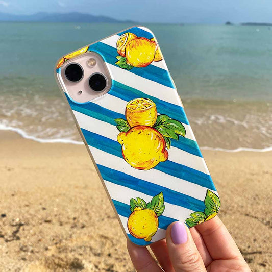 iPhone 16 Lemons & Stripes Ischia Island Phone Cover