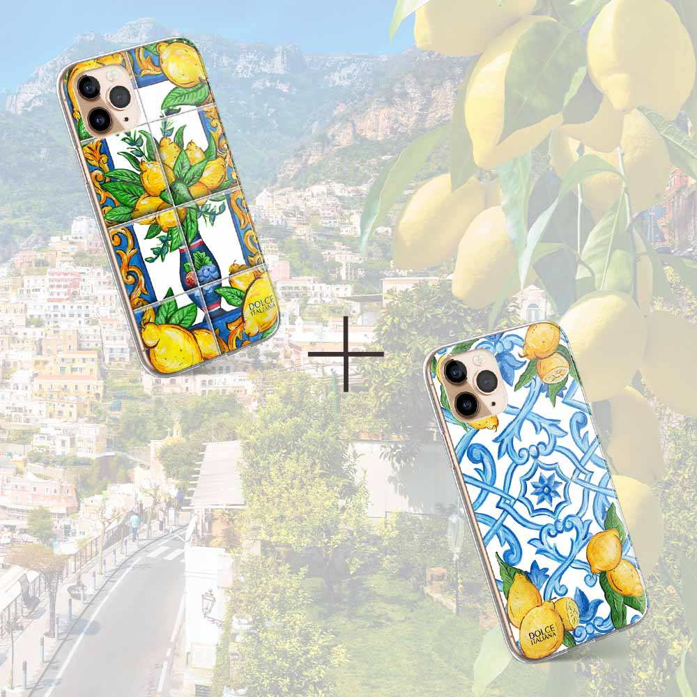 Positano and Capri Lemon Phone Cases Duo Pack