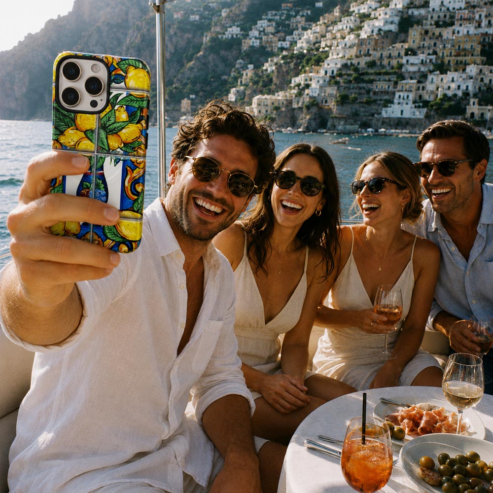 Positano Luxury Phone Case on yacht