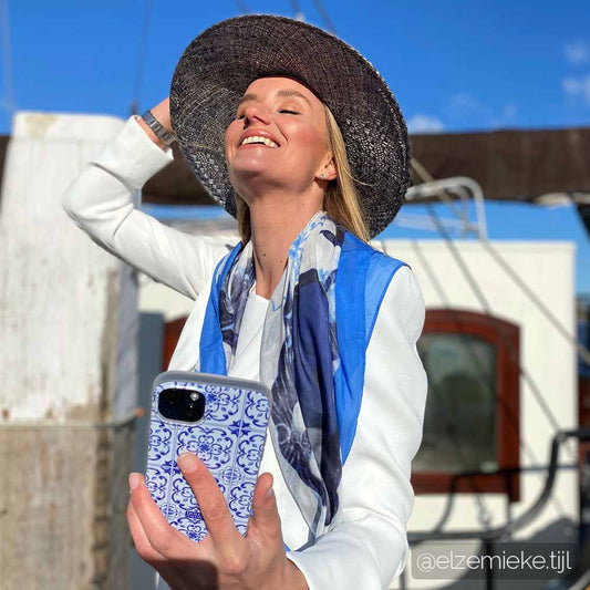 Model with Italian Ceramic Tile Phone Case