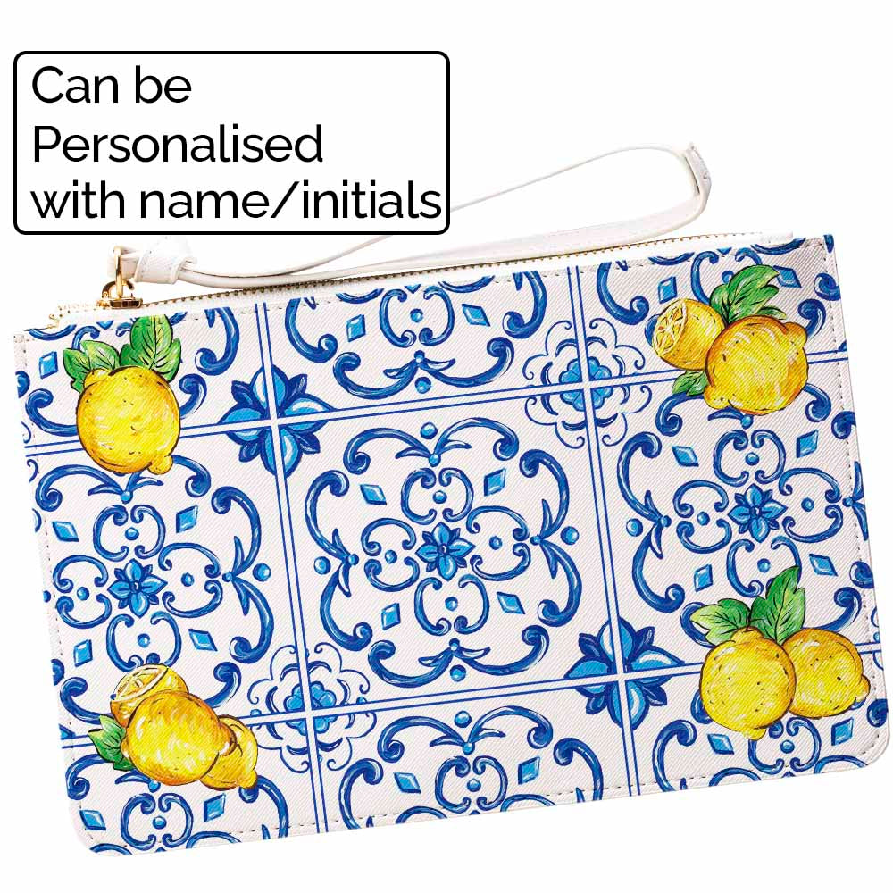 Caltagirone Citrone Tasche Lemon and Maiolica tile Italian design purse