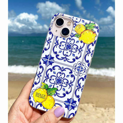 Caltagirone Ceramic Italy iPhone 16 Case at beach DOLCE ITALIANA