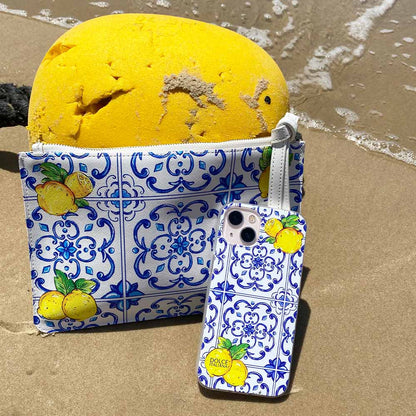 Cute Lemon Maiolica Tile Clutch and iPhone Cover DOLCE ITALIANA