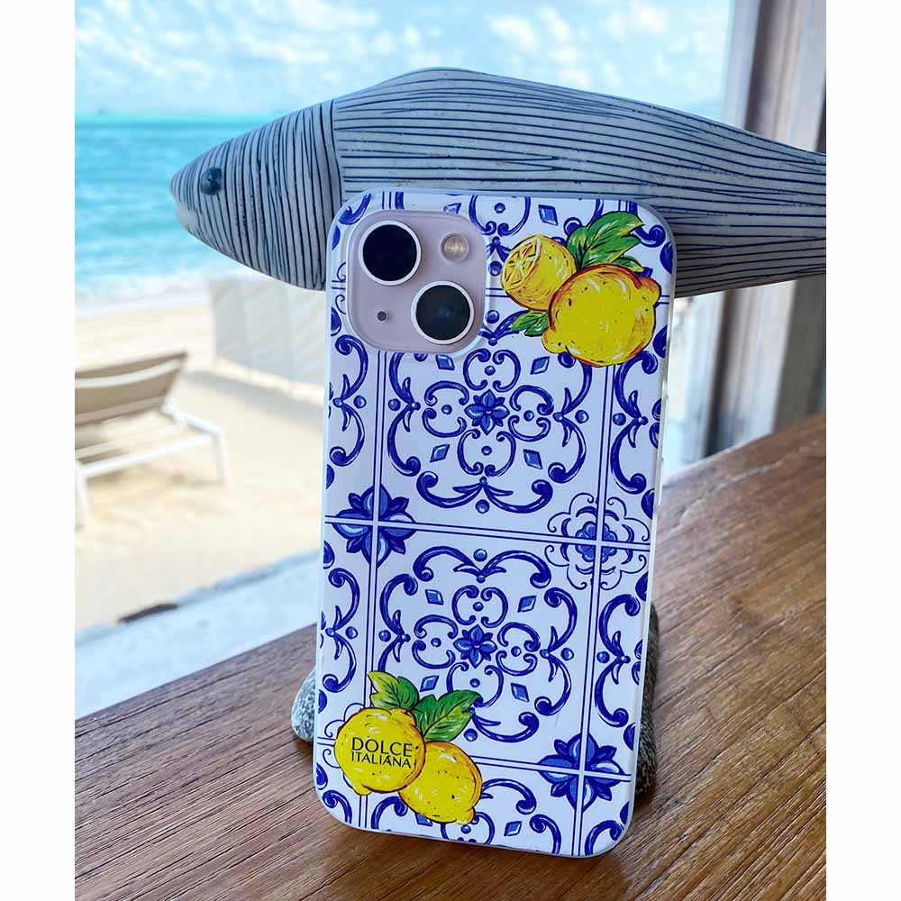 Caltagirone Limone Lemon Ceramic Sicily iPhone 16 Case DOLCE ITALIANA