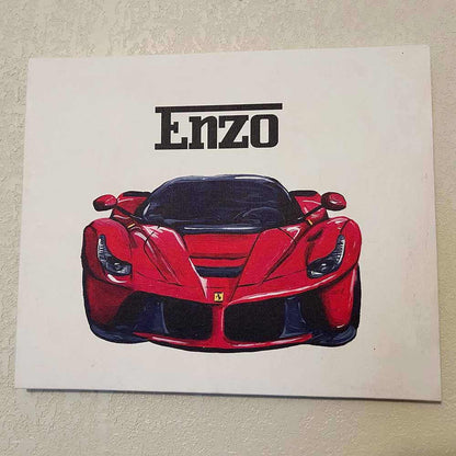 Child's Name Plaque - Ferrari