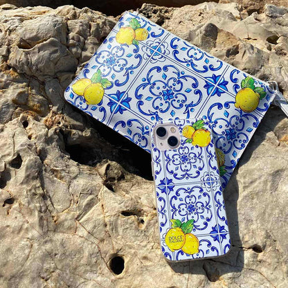 Cute Lemon Maiolica Tile Clutch and iPhone Cover DOLCE