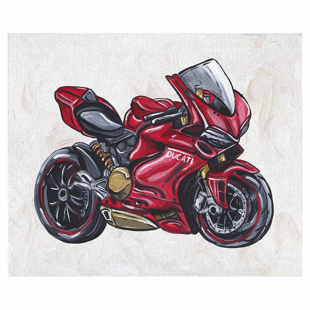 Ducati Superbike Handpainted Italian Canvas Art