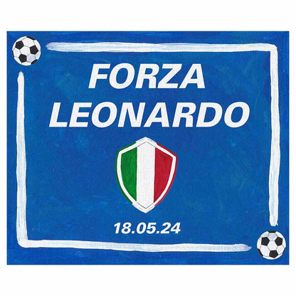 FORZA AZZURRI Baby Birth Gift Italy Italian Soccer