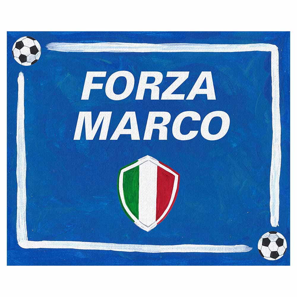 FORZA AZZURRI Gift for Child Soccer Fan Italy Italian Football