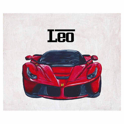 Red Ferrari Children Child Kids Bedroom Name Plaque