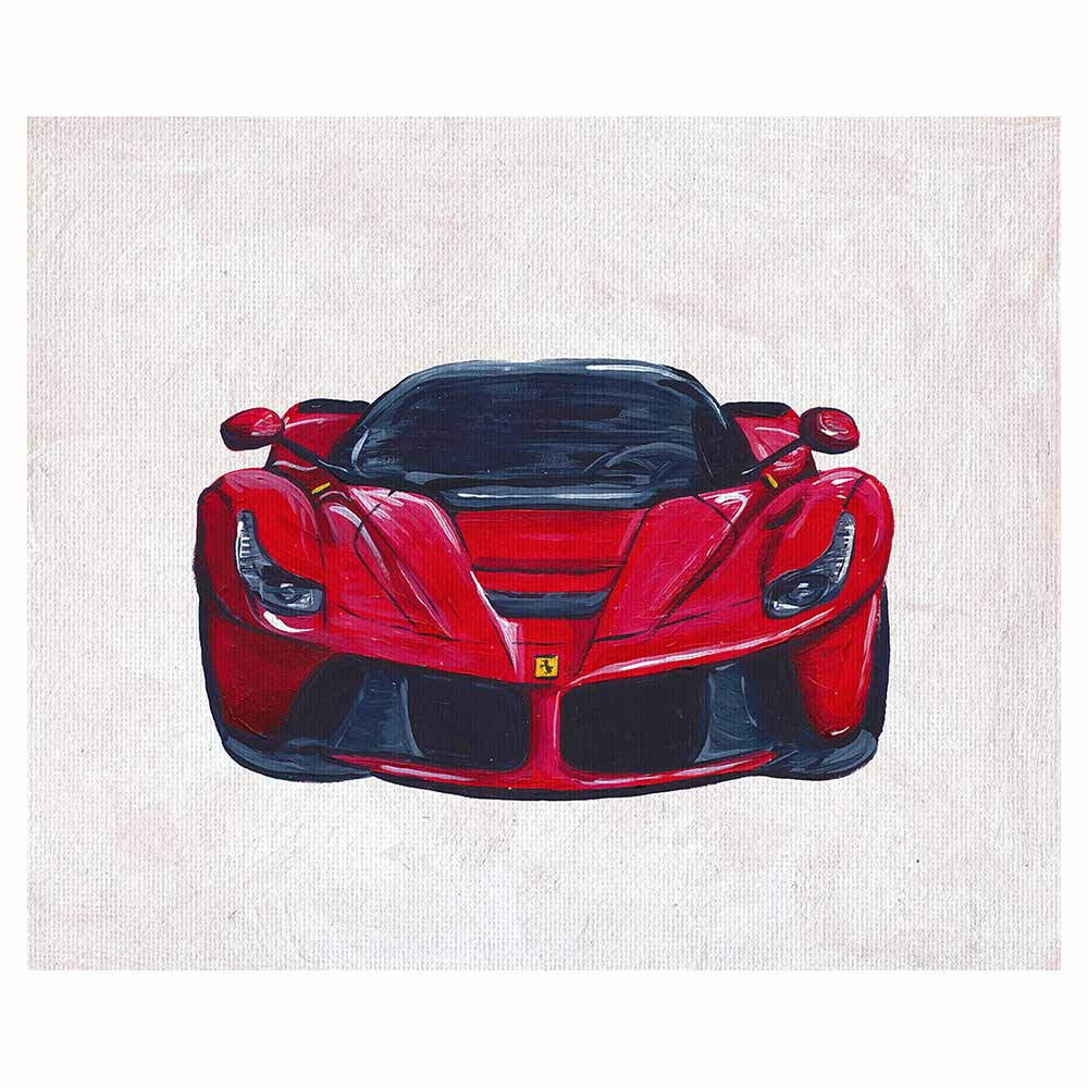 Ferrari Pininfarina Italian Supercar Canvas Art Handpainted by artisan