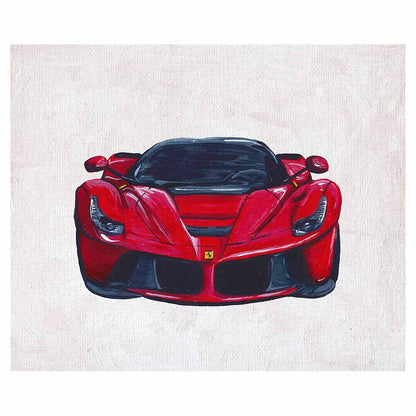 Ferrari Pininfarina Italian Supercar Canvas Art Handpainted by artisan