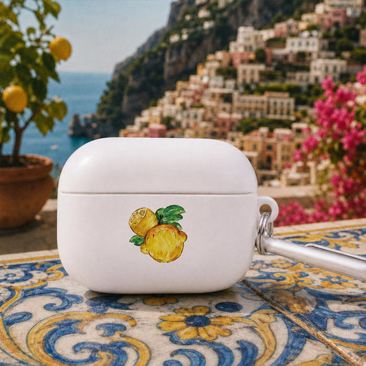 White AirPods Case with lemon motif in Italy