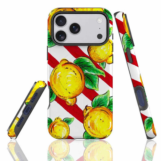 red striped lemons italian phone case