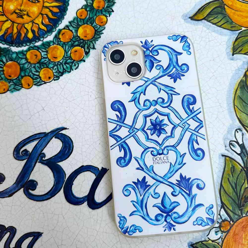 Majolica Blue Tile Design iPhone 17 Case DOLCE ITALIANA Majolica Blue Tile Design iPhone 17 Case DOLCE ITALIANA