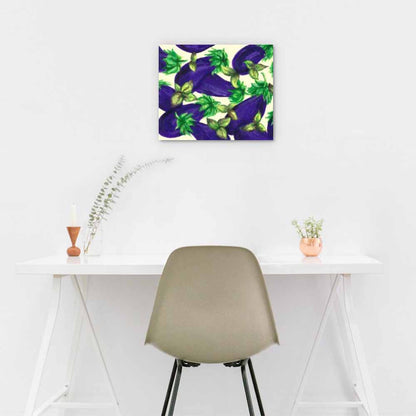 Eggplant emoji canvas for home decoration 