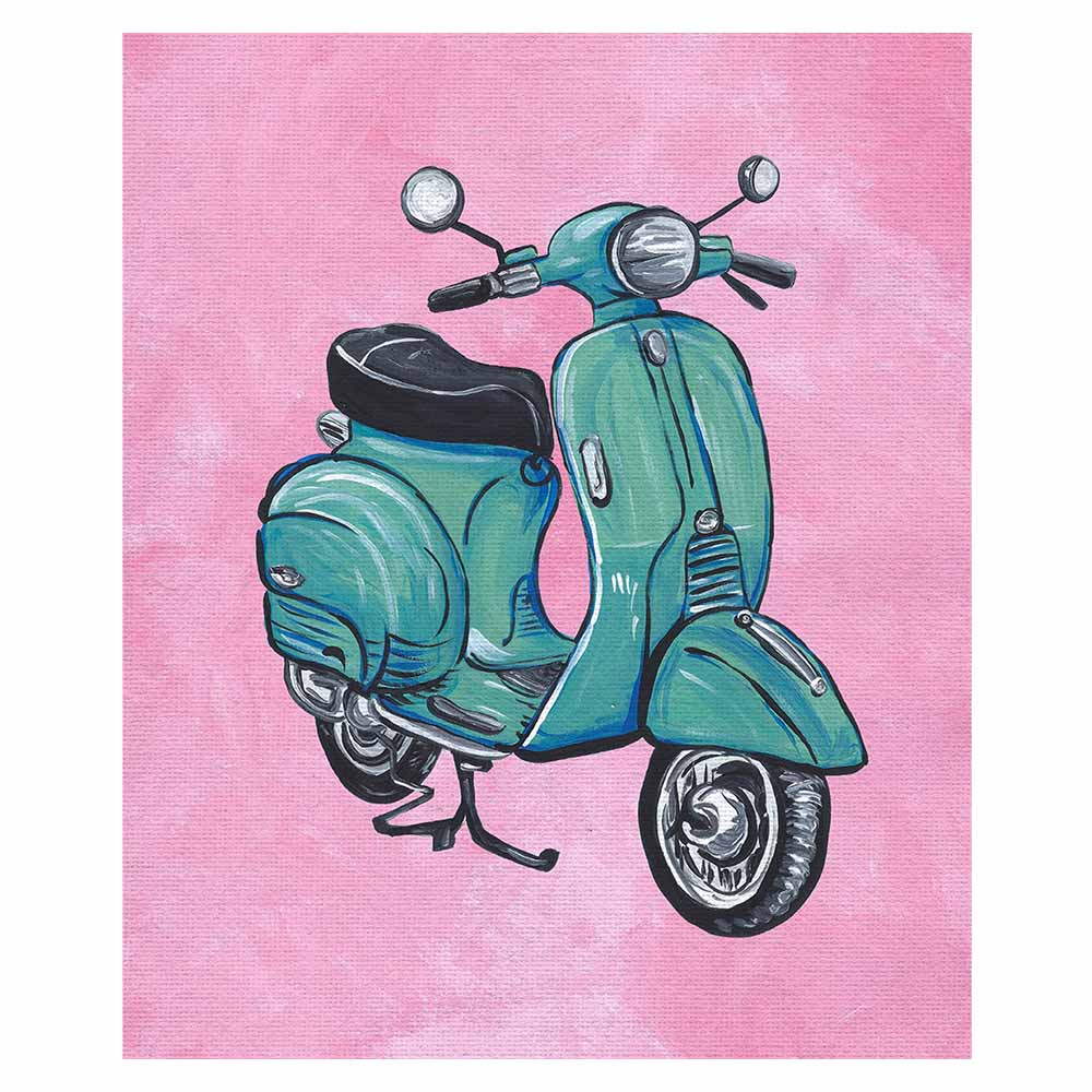 Canvas Wall Art - Vespa Menta