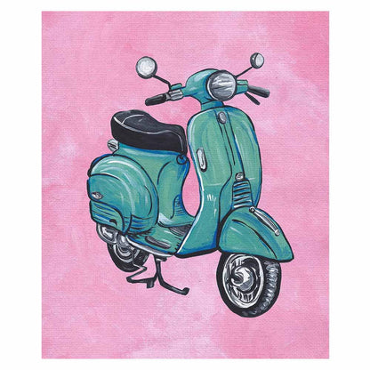 Child's Name Plaque - Vespa Menta