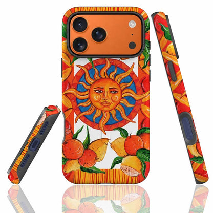 Orange Sicilian Taormina Sun Phone Case Italia
