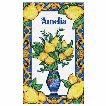 Positano Lemon Child Baby Gift Name Plaque