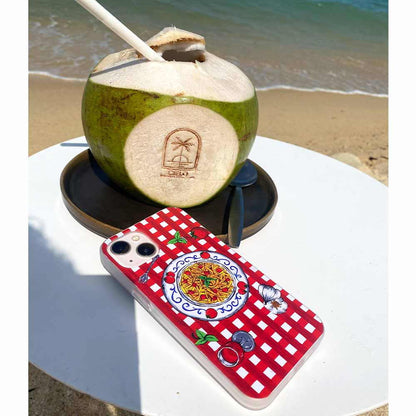 Red Checkered Gingham Vichy iPhone 15 Phone Case