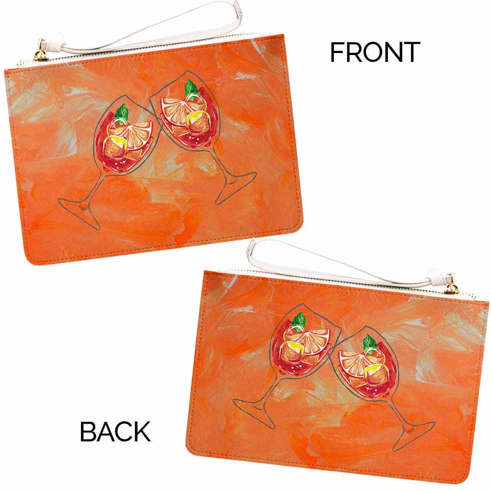 Orange Spritz Clutch Purse Wristlet DOLCE