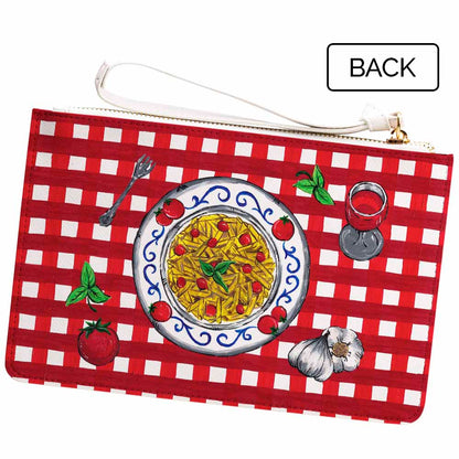 Red vichy Italian design pouch