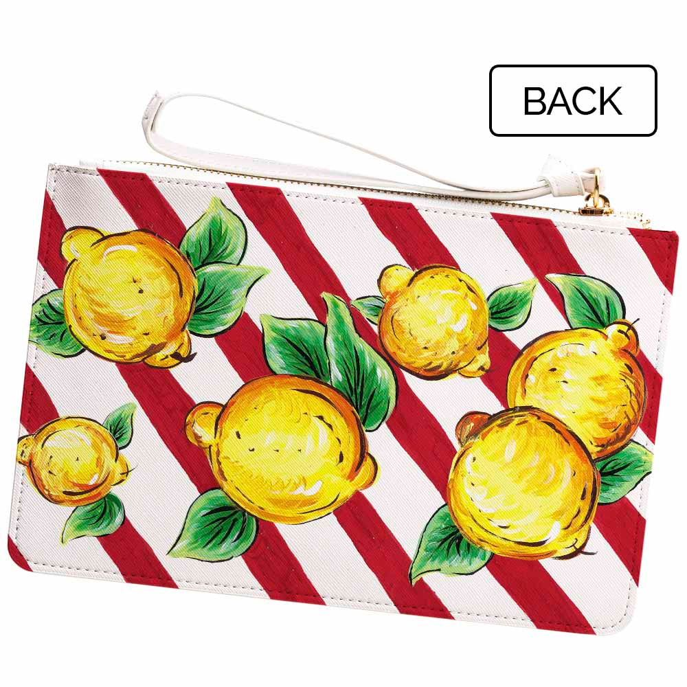 Citrone and red white stripes bag by DOLCE ITALIANA 