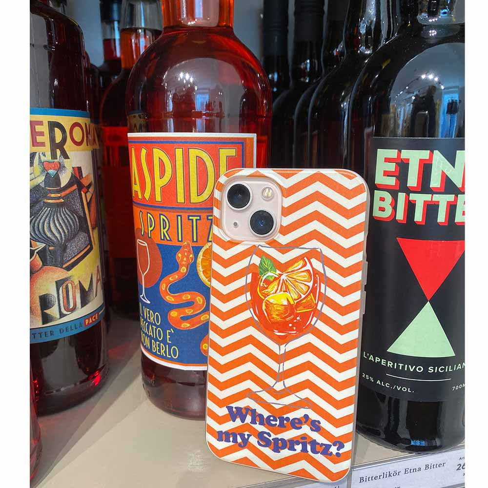 Aperol Spritz Phone Cover with bottles