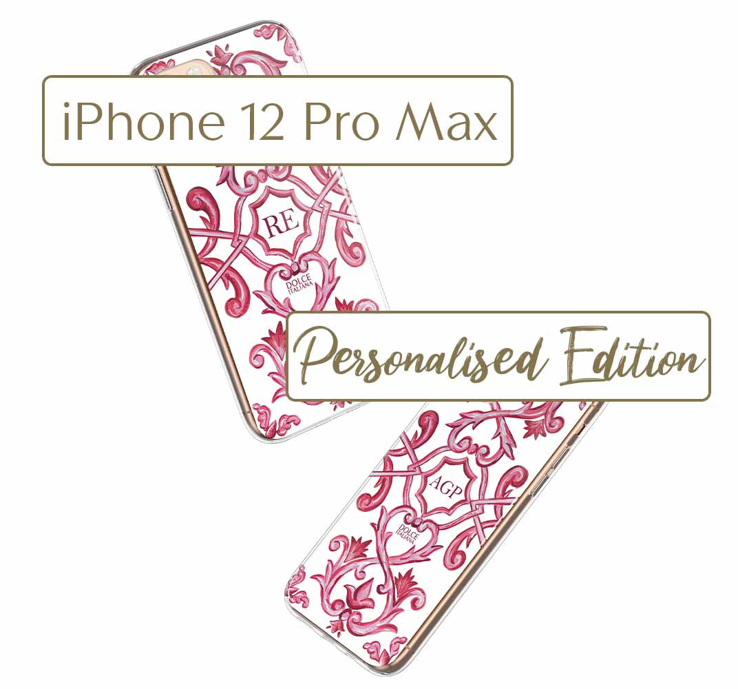 Phone Case - Maiolica Red - Ceramic White Background Edition-iPhone 12 Pro Max-traditional handpainted Italian design maiolica tile pattern-DOLCE ITALIANA