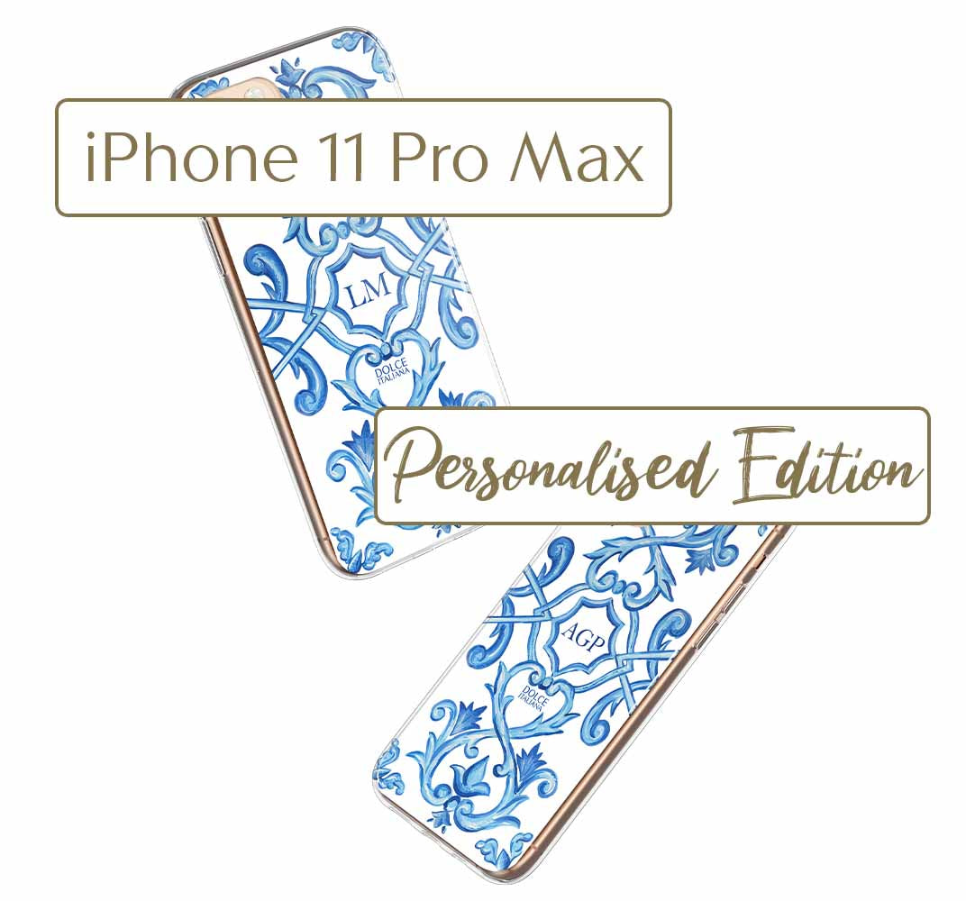 Phone Case - Maiolica Blu - Ceramic White Background Edition-iPhone 11 Pro Max-traditional handpainted Italian design maiolica tile pattern-DOLCE ITALIANA
