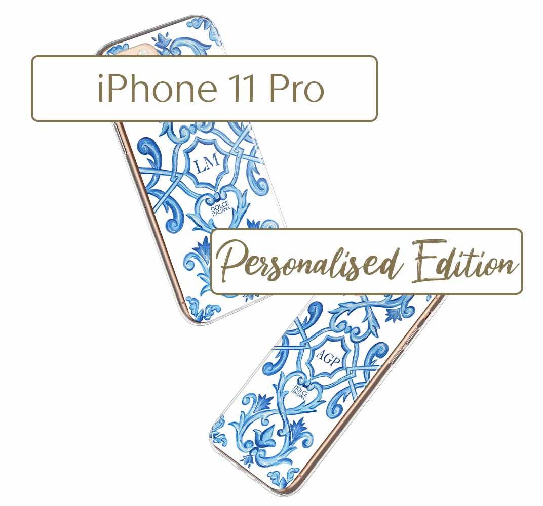 Phone Case - Maiolica Blu - Ceramic White Background Edition-iPhone 11 Pro-traditional handpainted Italian design maiolica tile pattern-DOLCE ITALIANA