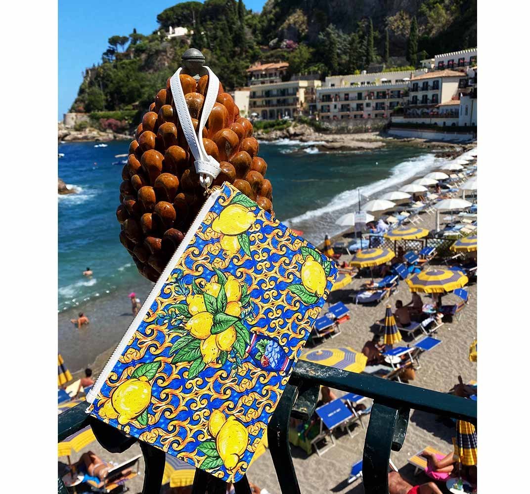 Positano lemon and tile design purse by DOLCE ITALIANA