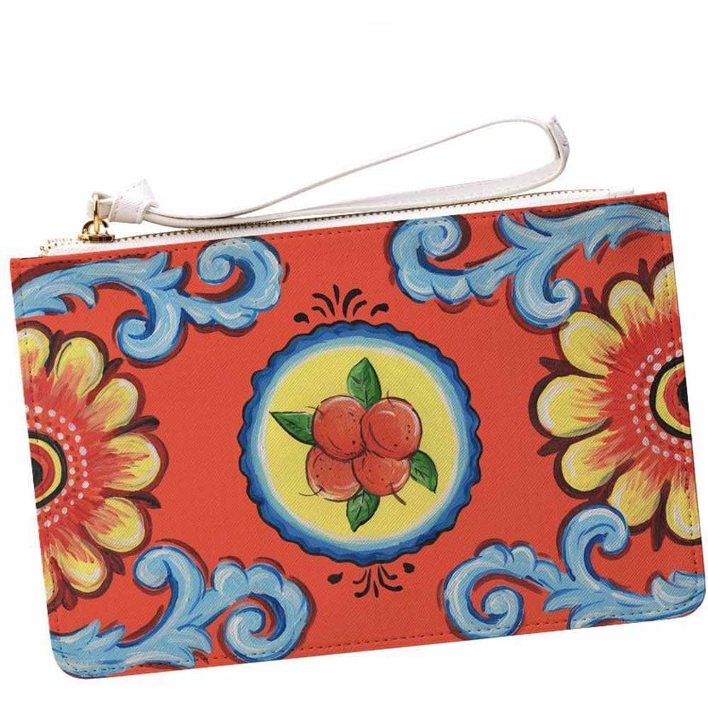 Arancio Piana Italian design clutch bag purse pochette