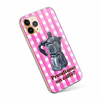 Pink Barbie iPhone Case with Italian Mokka Coffee Pot