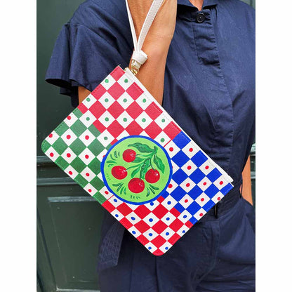 Sicily Carretto pattern cherry purse