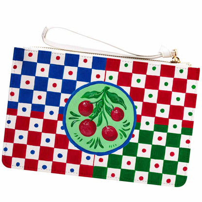 Sicily Carretto pattern cherry purse back